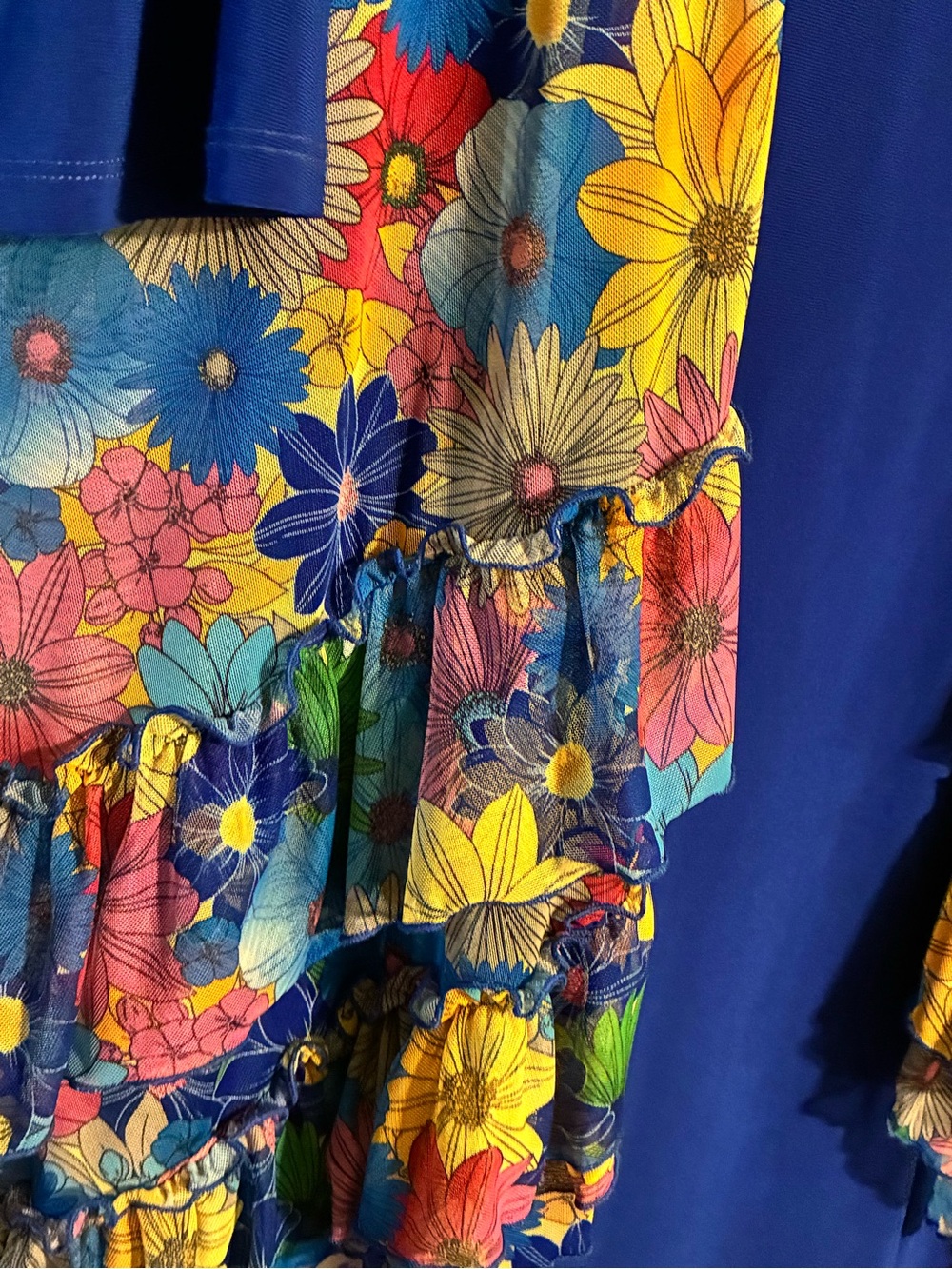 Zadie B’s Blue Floral-Trim Women's Dress & Overlay Jacket 3X - Picture 5 of 10